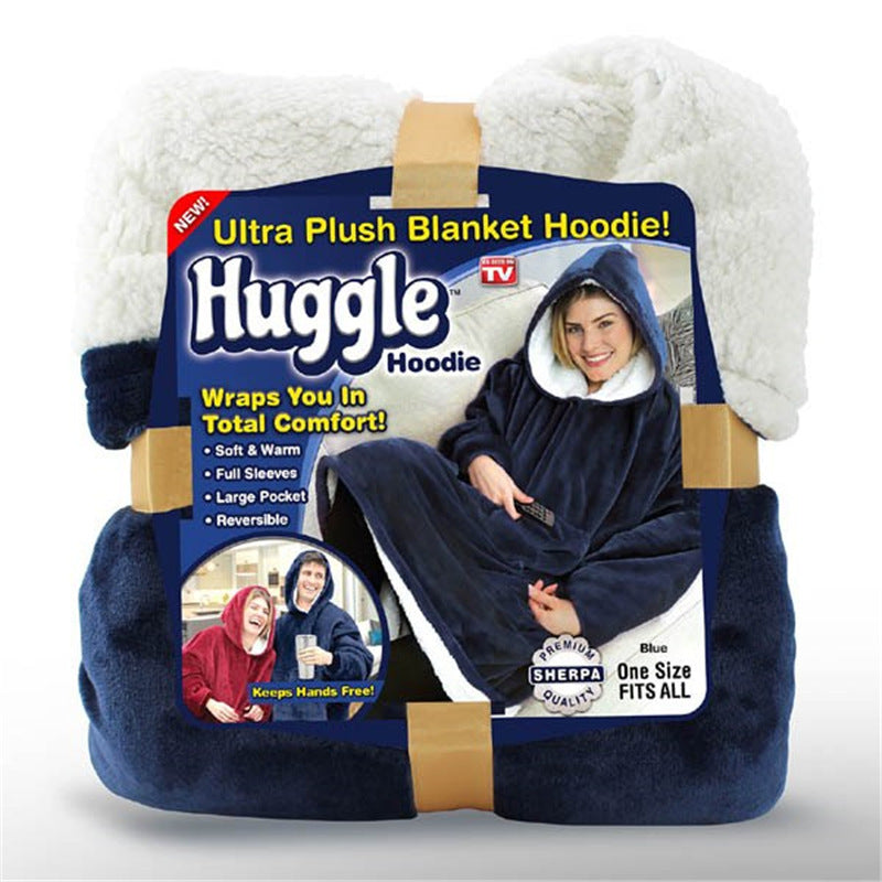 TV products huggle hoodie lazy pullover TV blanket outdoor cold clothing hooded fleece warm clothing