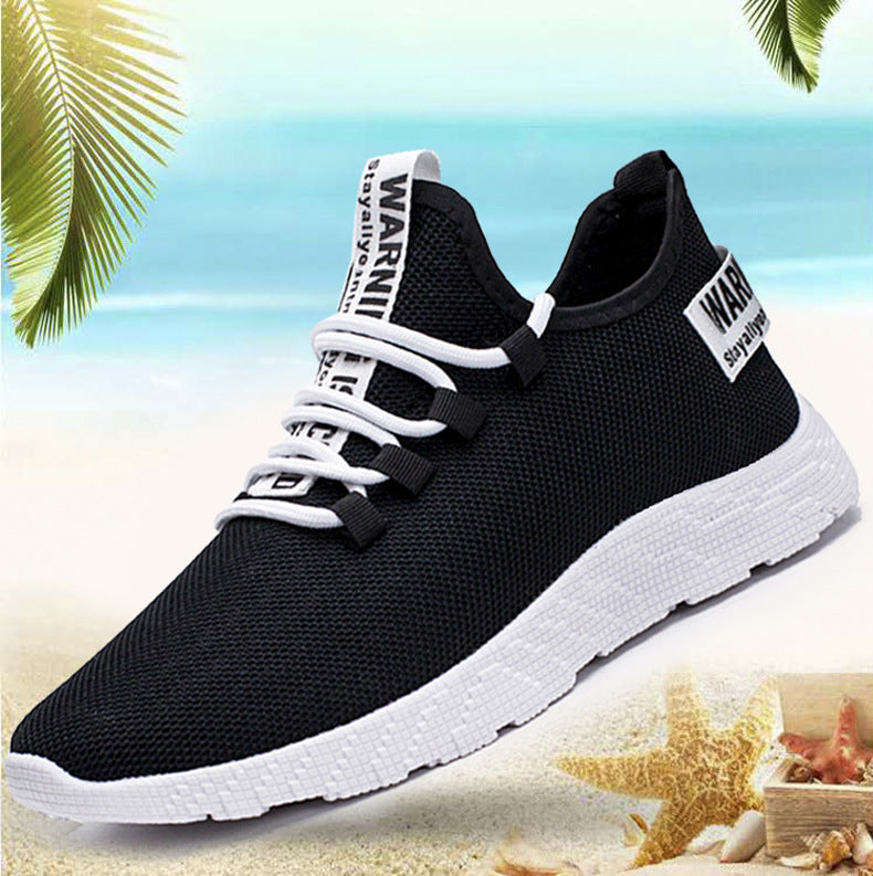Foreign trade new style flying woven sports men's shoes sneakers men casual sports single shoes soft bottom breathable shoes cross-border