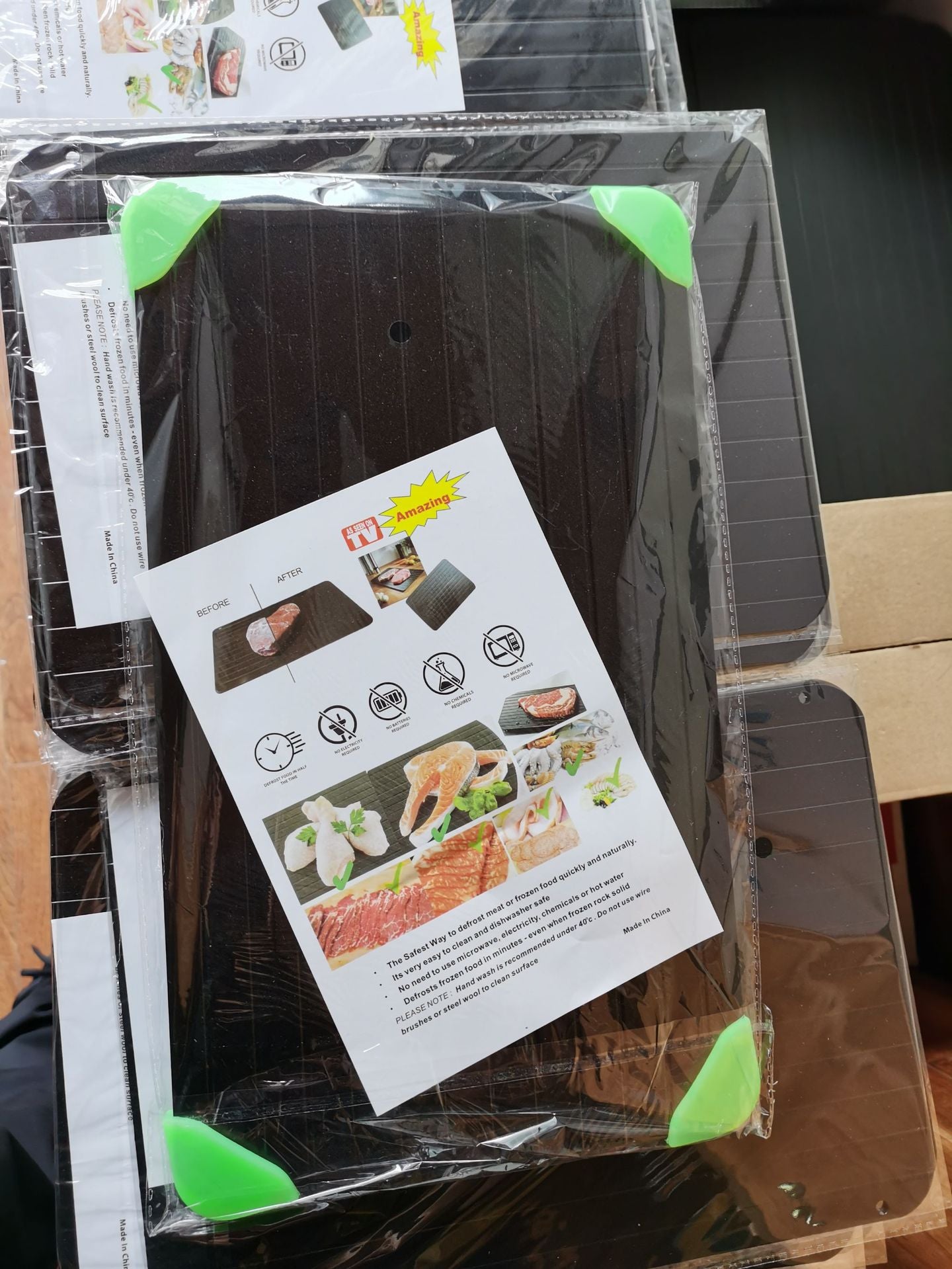 Food grade personalized aluminum thawing plate steak frozen food meat fast thawing plate 2020 cross-border