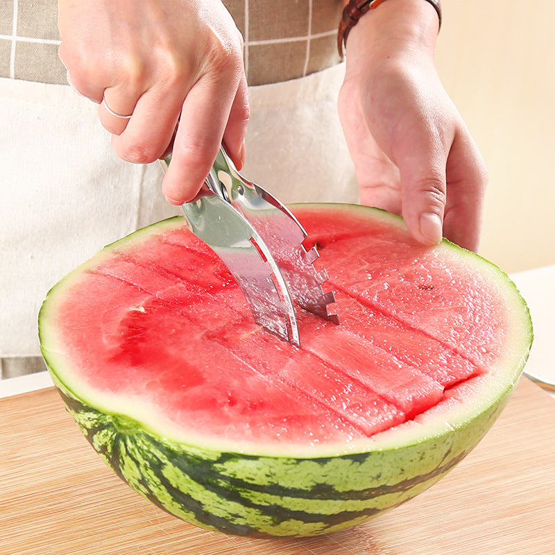 Spot durable stainless steel watermelon cutting artifact Multifunctional watermelon cutting cantaloupe watermelon slicer