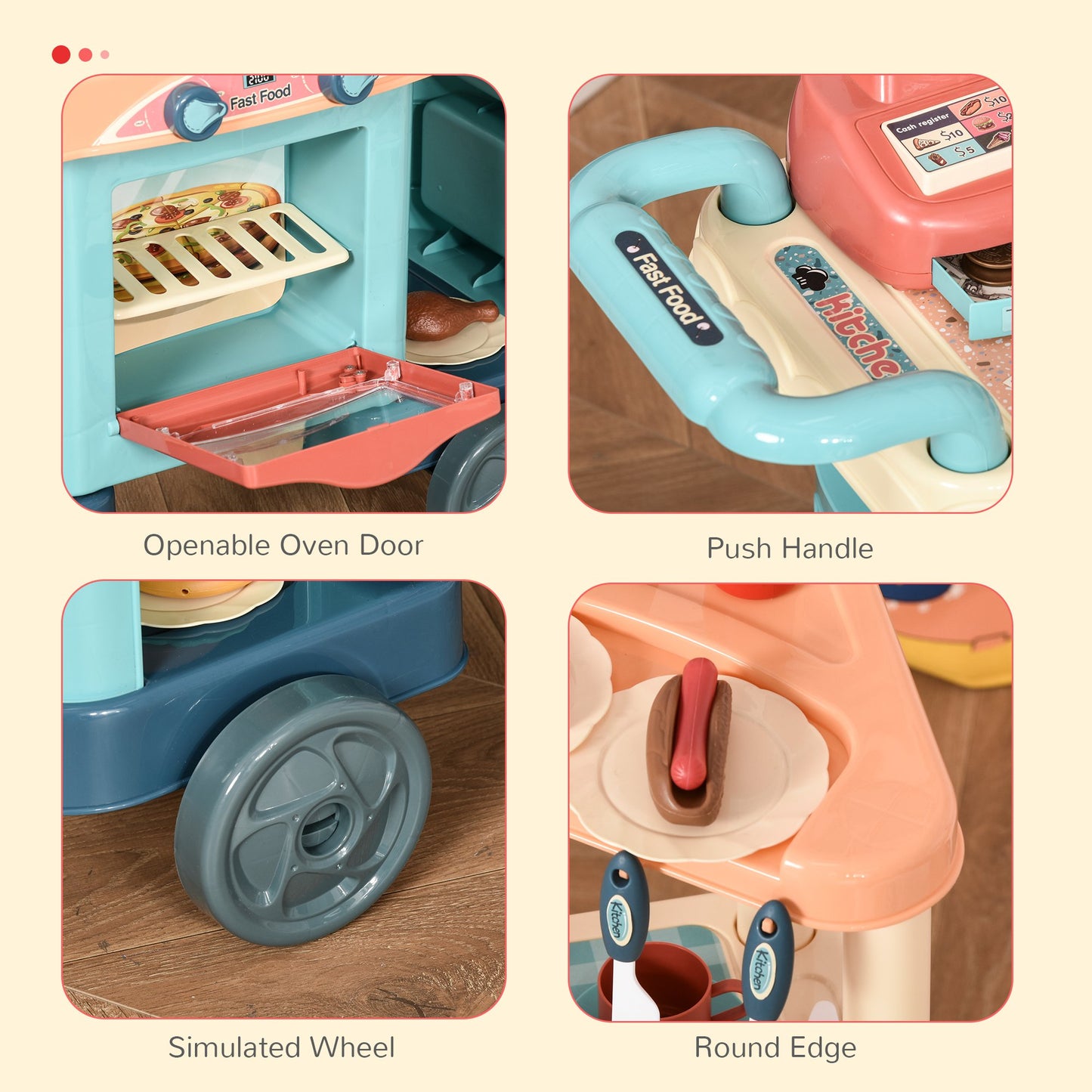 Kids Kitchen with Play Food