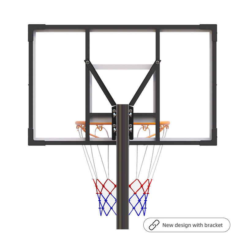 TotheCORE Basketball Stand 5.25-8.53 Ft Adjustable Portable Basketball Hoop & Goal With PC Backplate, Large Base And Wheels
