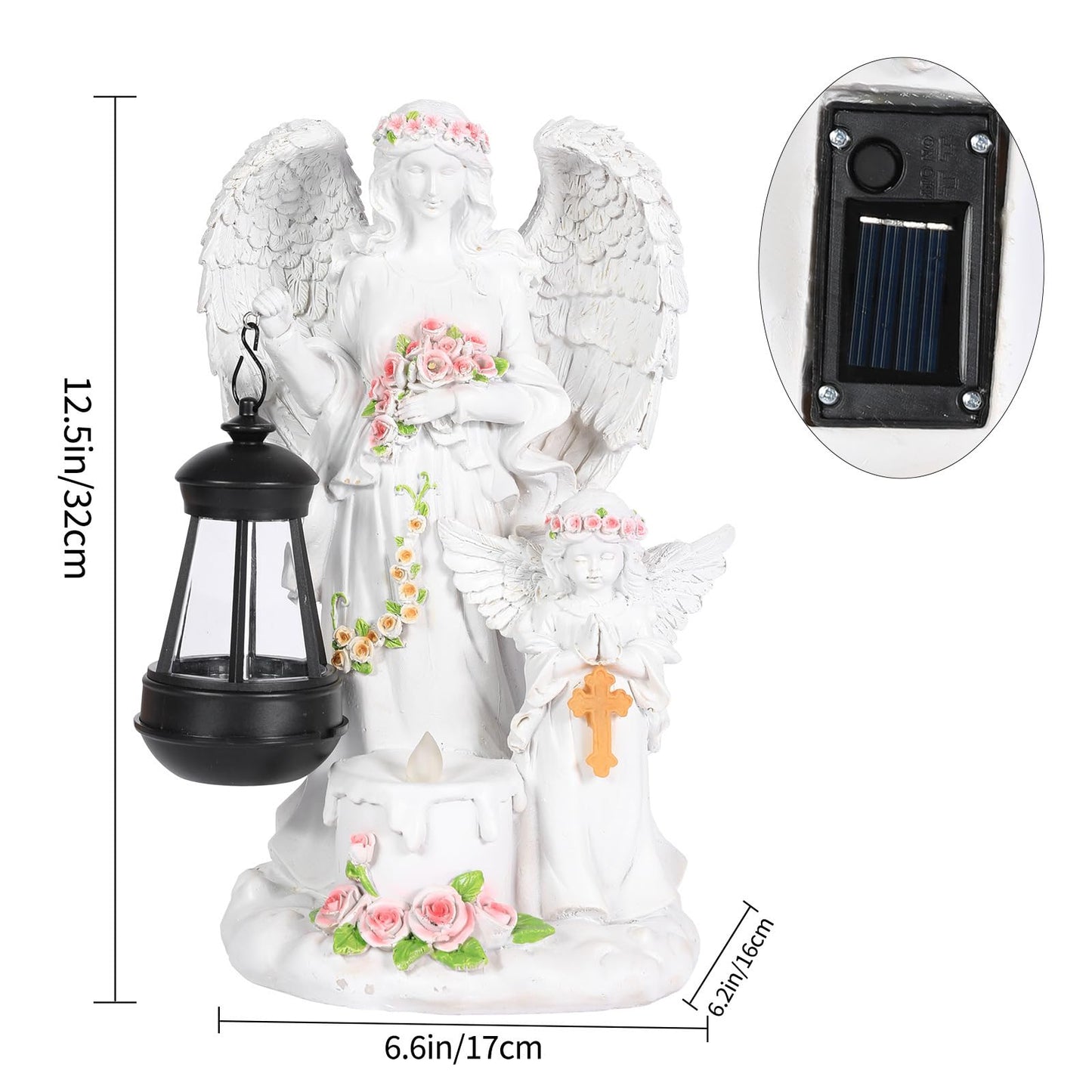Outdoor Solar Lights Angel Statue