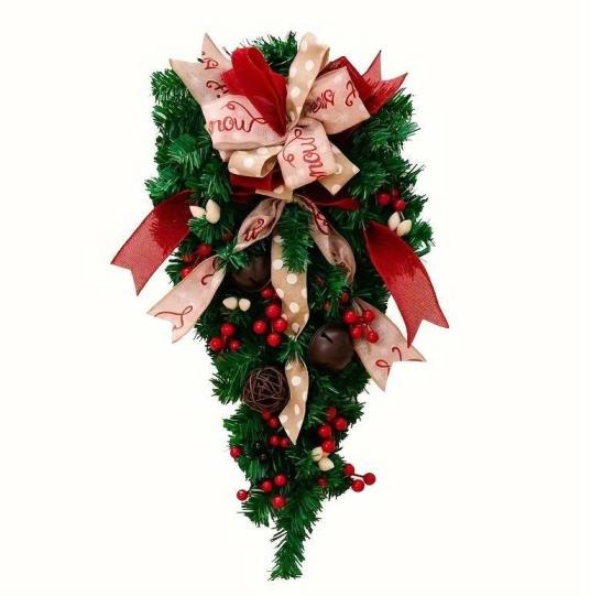 Christmas Candy Cane Wreath Wall Hanging Door Garland