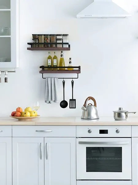Floating Bathroom Shelf With Towel Rail