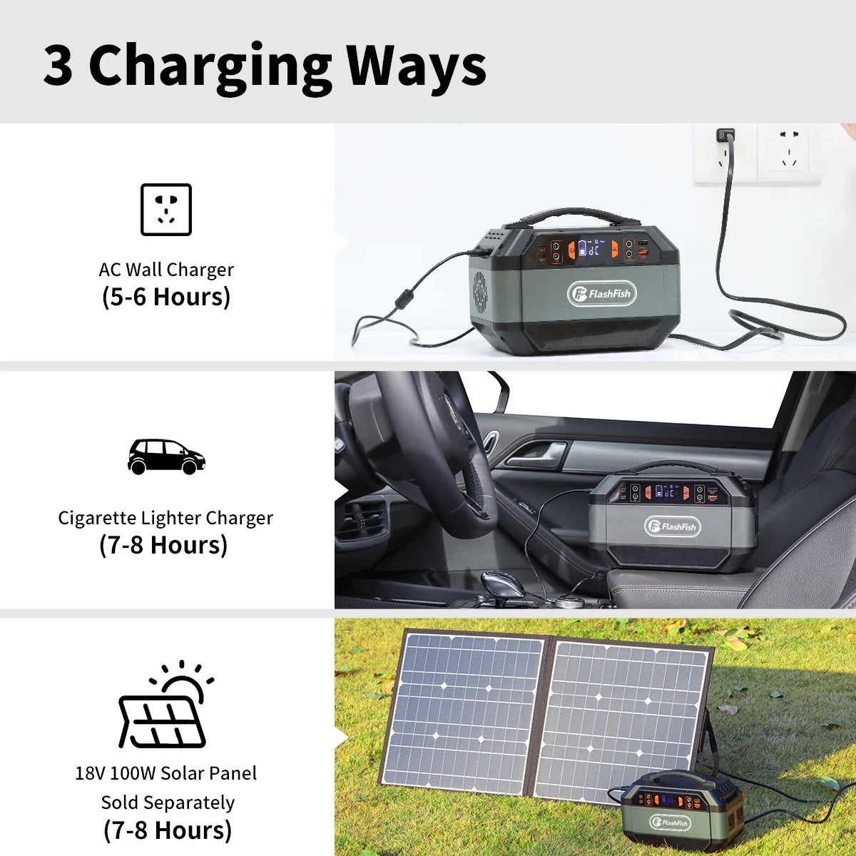 300W Recharging Portable Solar Generator for Devices