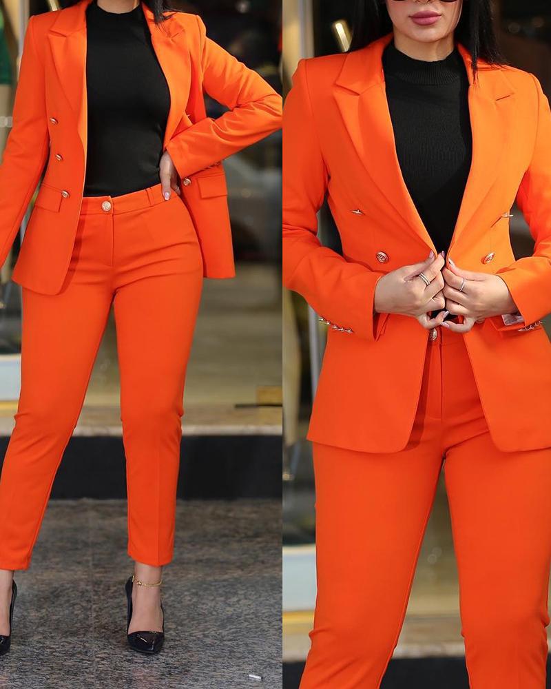 2023 Amazon Independent Station New Fashion Casual Professional Wear Women's Suit Set
