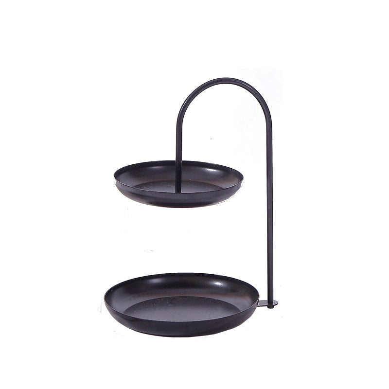 Nordic light luxury style fruit tray double layer candy tray store use net red creative modern home living room snack fruit tray