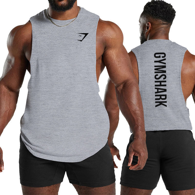Muscle new men's summer sports leisure running gym exercise sleeveless vest foreign trade cross-border wholesale