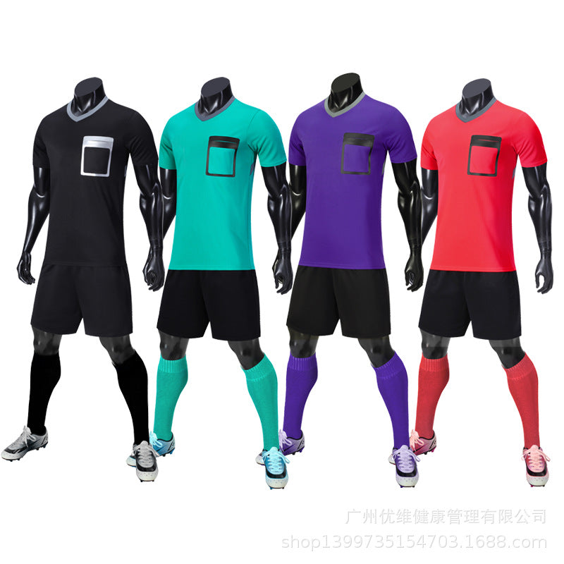 New football referee suits referees wear jerseys foreign trade football game training suits can print logo