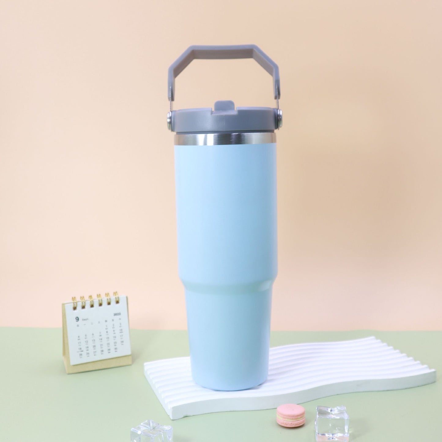 30oz large capacity handle cup 304 stainless steel vacuum insulation cup home portable cup