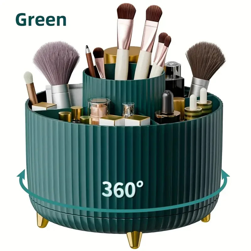 360° Rotating 5 Slot Makeup Brushes Holder Organizer