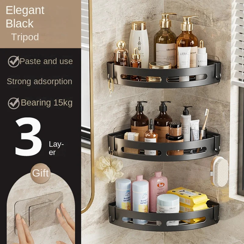 3/2/1 PCS Strong Adhesive No Drill Shower Shelf Storage