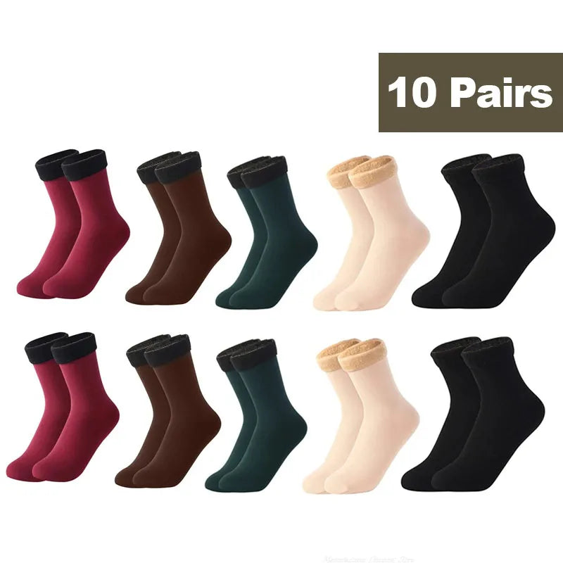 Women's 1/2/3/5/10Pairs Thermal Socks