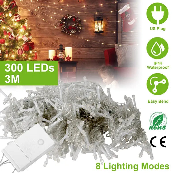 Christmas Warm LED String Curtain Lights