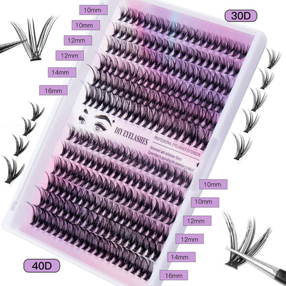 12 Row Clusters Of 240 Segmented Lashes Set