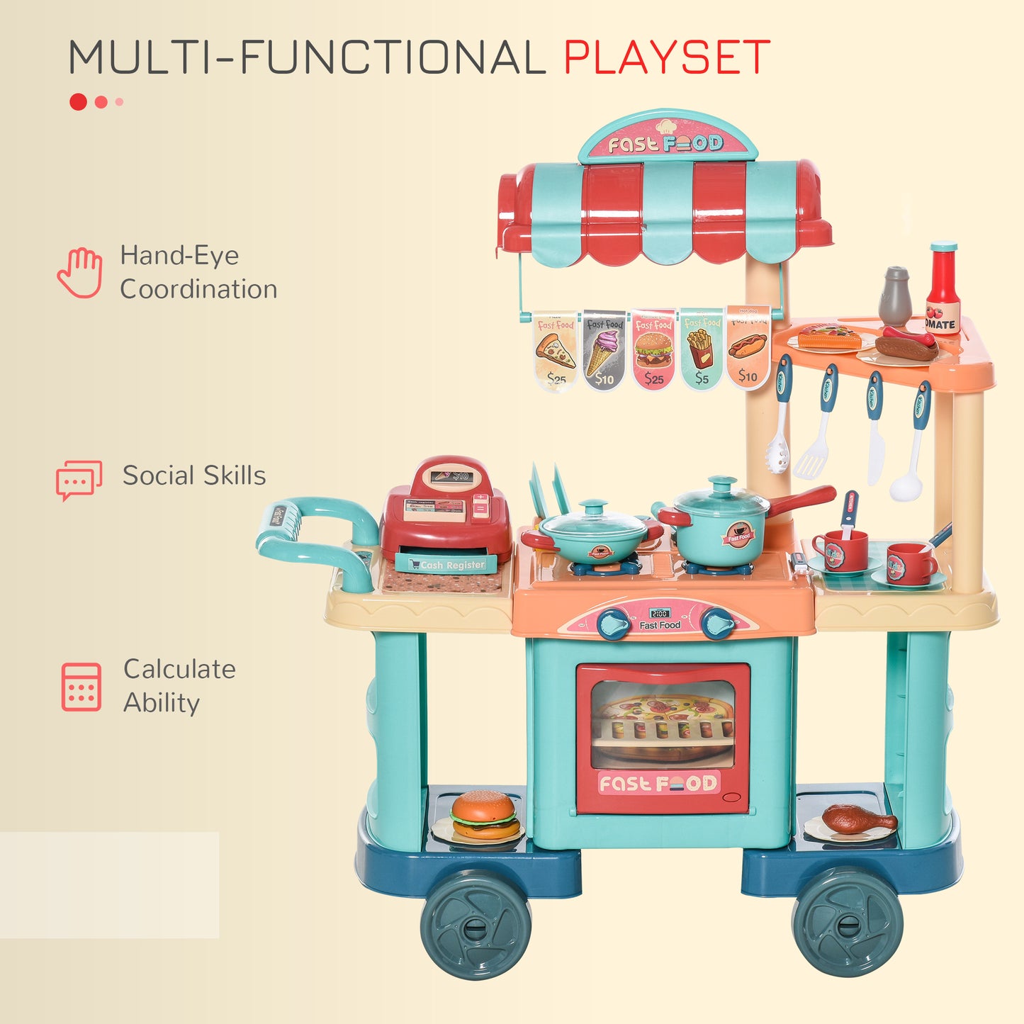 Kids Kitchen with Play Food