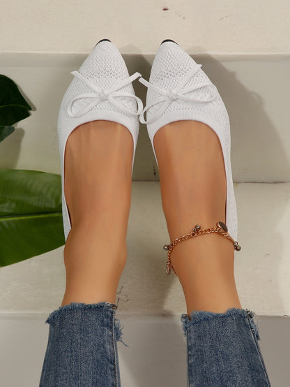 Women's Bow Knitted Loafers