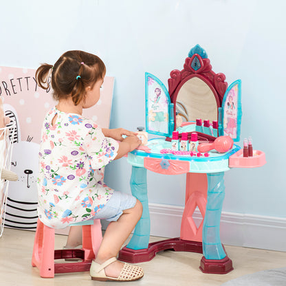 Kids Vanity Set with Self-Opening Mirror