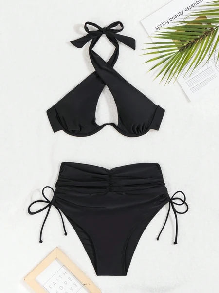 Women's Black 2Pc Bikini Swimwear
