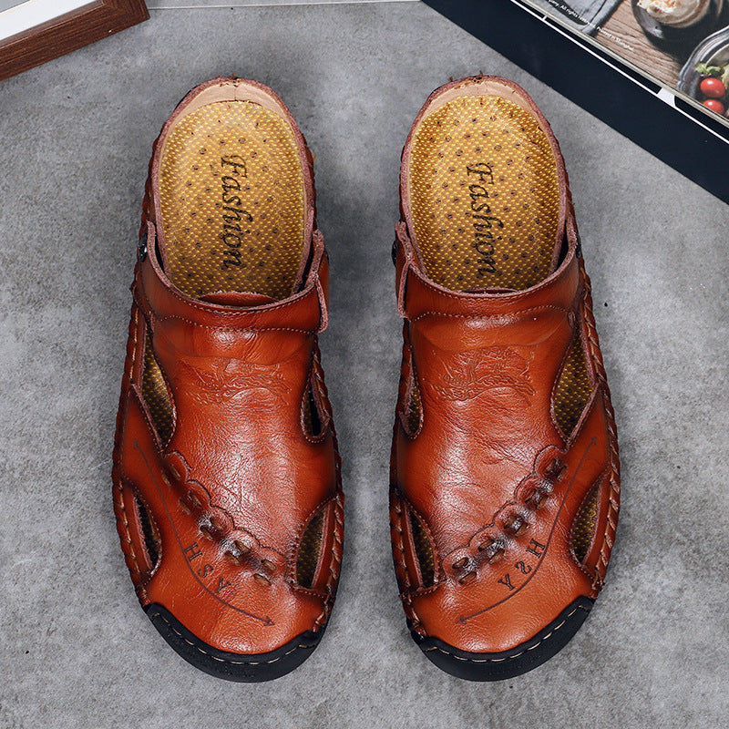 Summer men's sandals casual hole Baotou sandals half slippers beach shoes