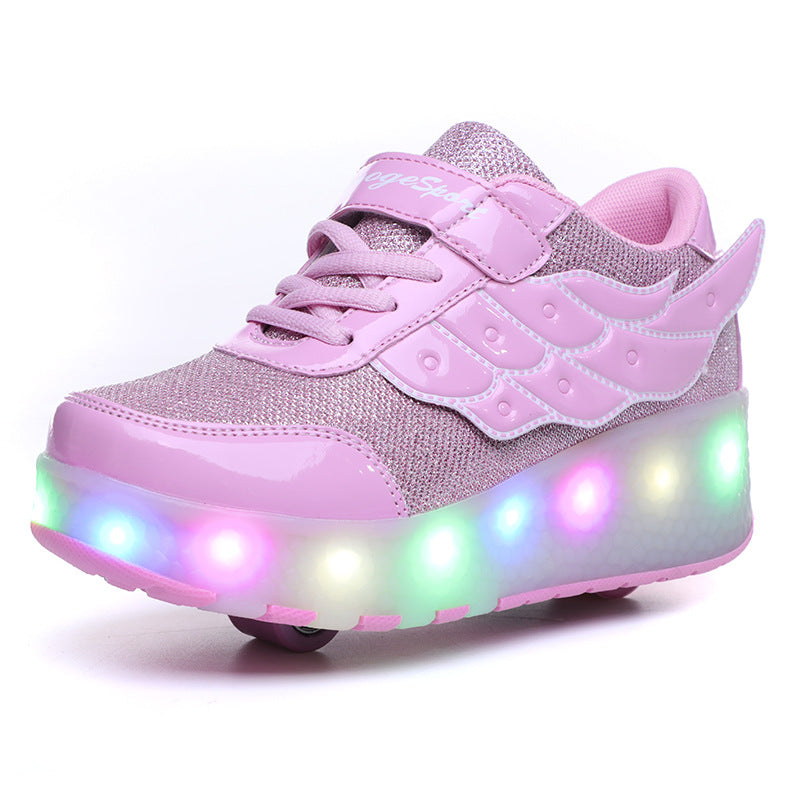 Manufacturers specialize in cross-border two-wheeled Heelys shoes for children, smooth roller shoes, boys and girls, skates, lights, wheel shoes
