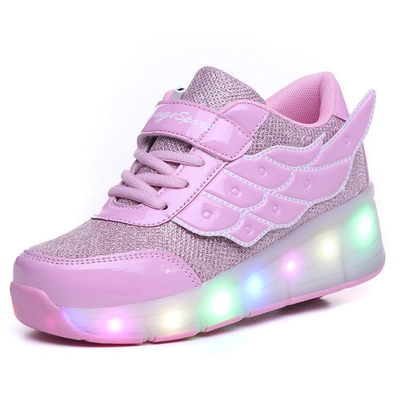 Manufacturers specialize in cross-border two-wheeled Heelys shoes for children, smooth roller shoes, boys and girls, skates, lights, wheel shoes