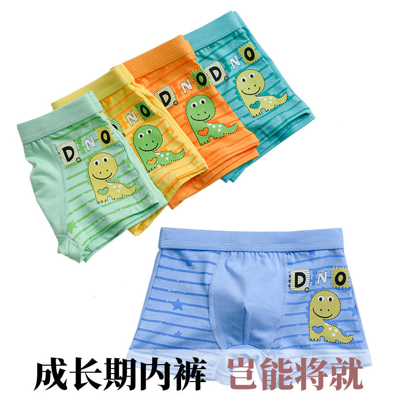AliExpress Amazon children's underwear boys cartoon dinosaur cotton student baby boy boxer briefs