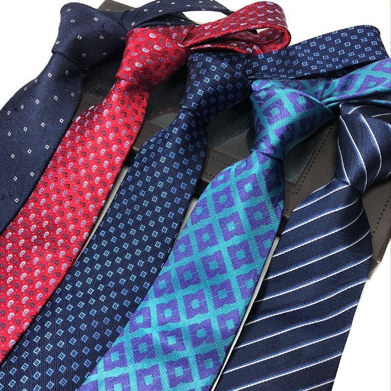 New silk tie Mulberry silk men's 8cm dress business yarn-dyed jacquard factory spot wholesale logo