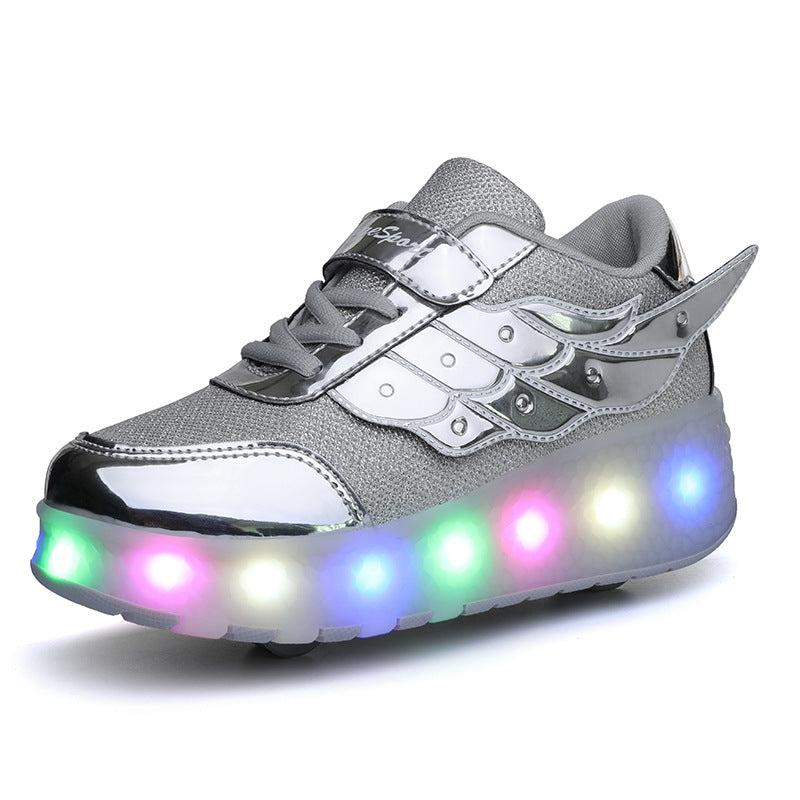 Manufacturers specialize in cross-border two-wheeled Heelys shoes for children, smooth roller shoes, boys and girls, skates, lights, wheel shoes