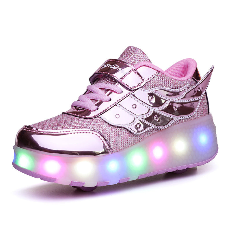Manufacturers specialize in cross-border two-wheeled Heelys shoes for children, smooth roller shoes, boys and girls, skates, lights, wheel shoes