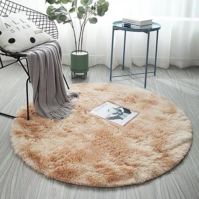 ins Nordic tie-dye gradient carpet factory direct round hanging basket chair tent mat living room floor mat can be customized