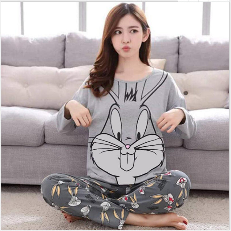 New spring, autumn and winter girls pajamas cartoon cute casual trousers long-sleeved home clothes suits one piece factory wholesale