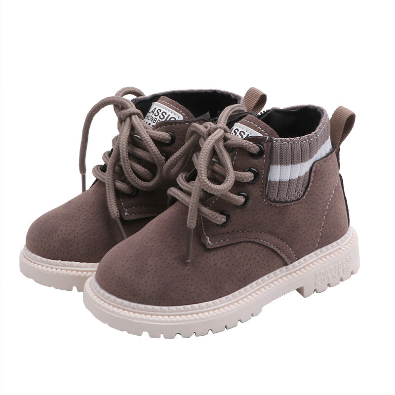 2020 autumn and winter children's single boots, small and medium-sized children's single boots, girls' short boots, boys' flying shoes, British style Martin boots