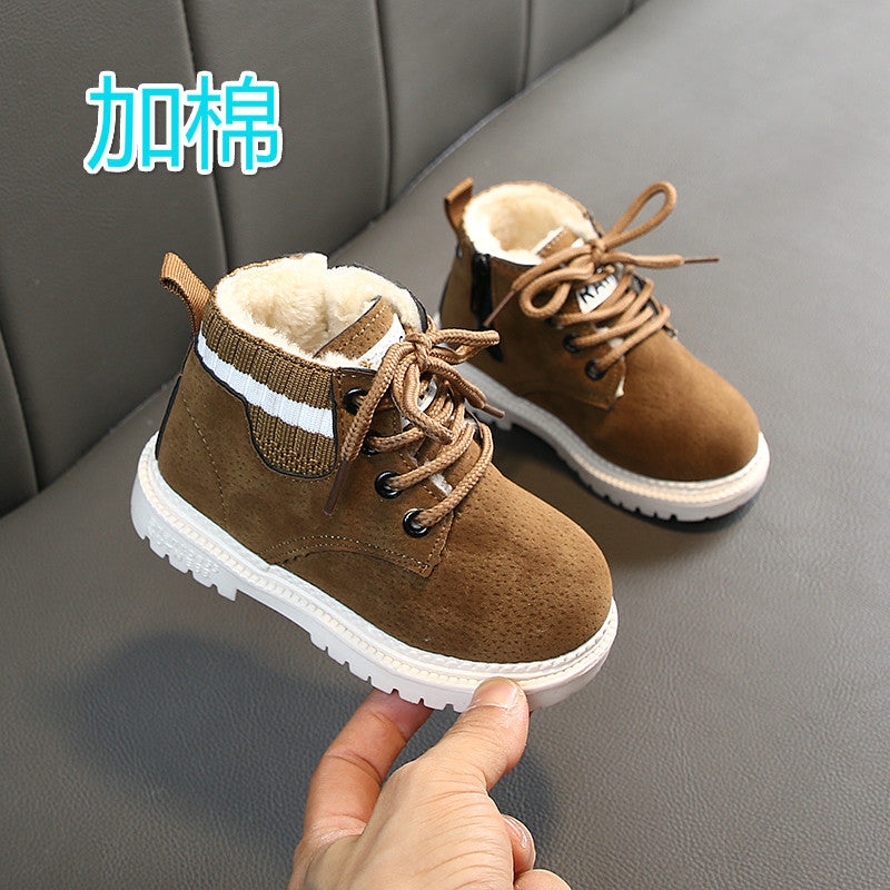 2020 autumn and winter children's single boots, small and medium-sized children's single boots, girls' short boots, boys' flying shoes, British style Martin boots