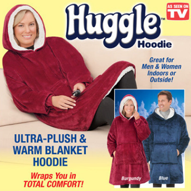 TV products huggle hoodie lazy pullover TV blanket outdoor cold clothing hooded fleece warm clothing