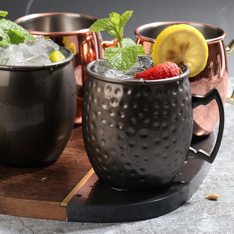 550ml Moscow Mule Copper Mug Handcrafted 304 Stainless Steel Cup Beer Cocktail Glass Coffee Cup Premium Gift For Drink Lovers