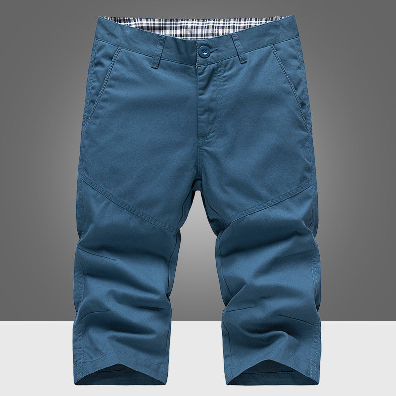 Summer cotton men's pants youth five-point pants straight pants men's casual pants outdoor beach shorts 1819