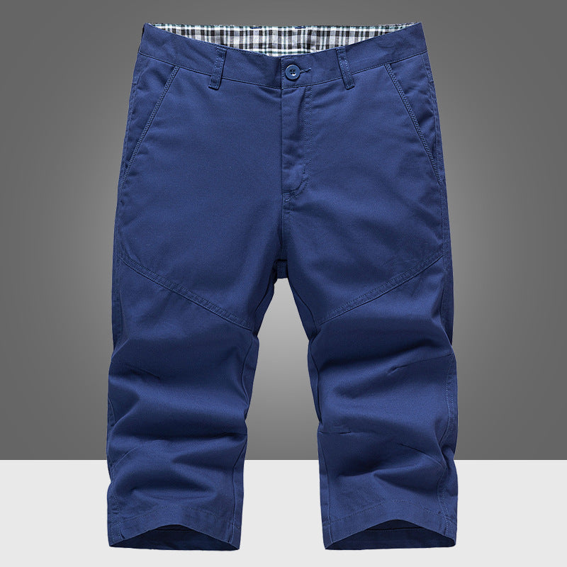 Summer cotton men's pants youth five-point pants straight pants men's casual pants outdoor beach shorts 1819