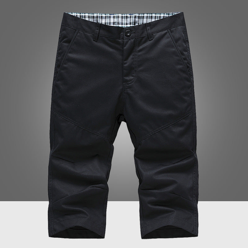 Summer cotton men's pants youth five-point pants straight pants men's casual pants outdoor beach shorts 1819