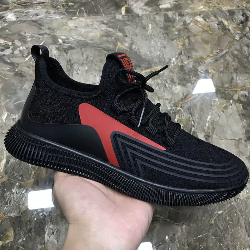 Men's Shoes Spring 2022 New Sports Shoes Men's Trend Casual All-match Breathable Junior High School Students Running Men's Shoes