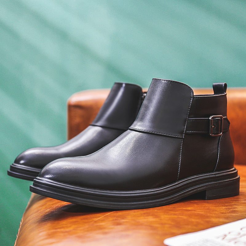 Large size cross-border pointed Chelsea boots British sets of leather boots business men's boots one generation model S08-A