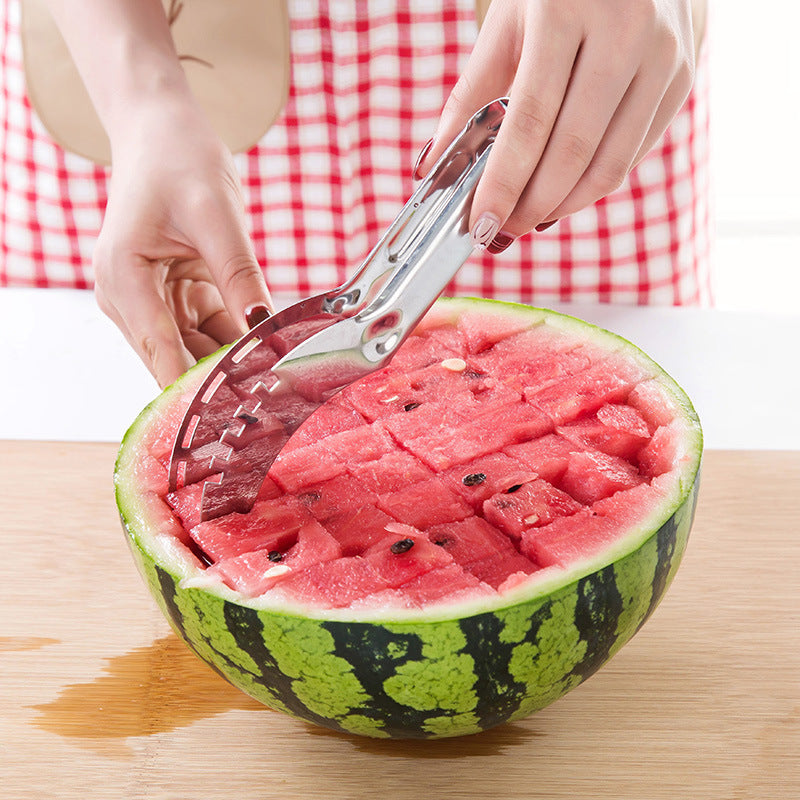 Spot durable stainless steel watermelon cutting artifact Multifunctional watermelon cutting cantaloupe watermelon slicer