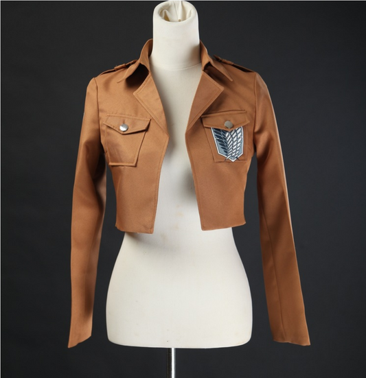 Attack on Titan cos jacket Survey Corps Wings of Freedom Captain Mikasa Allen cosplay jacket top