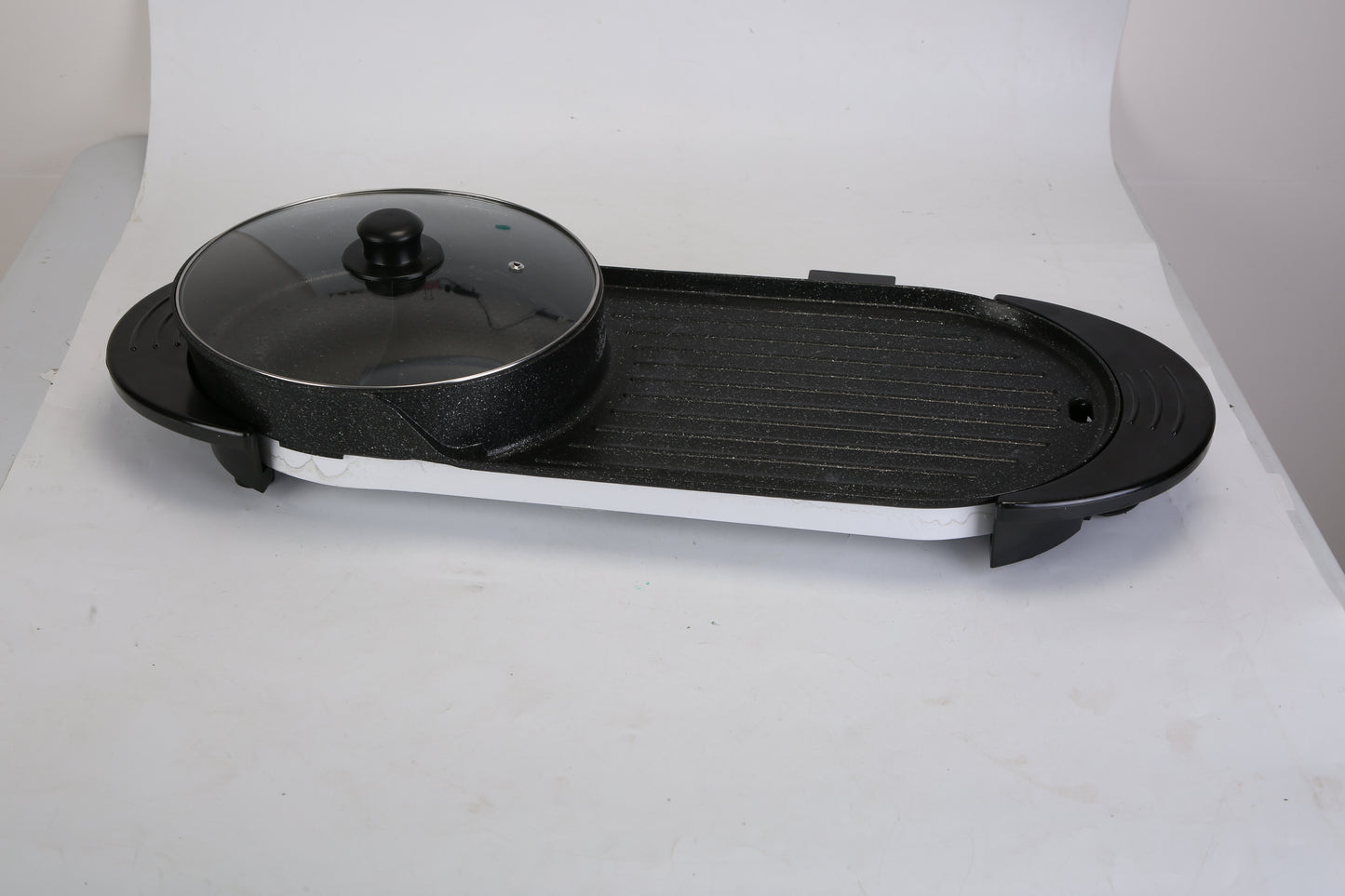 2200W  2 In 1 Electric Hot Pot With BBQ Grill Cooker Smokeless Non-Stick