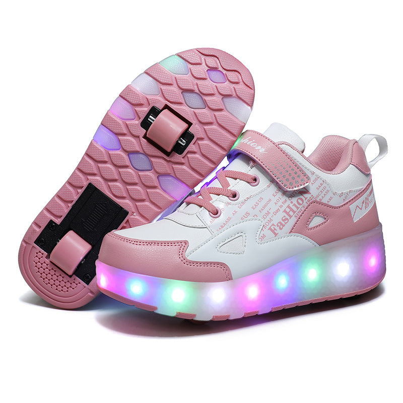 Manufacturers specialize in cross-border two-wheeled Heelys shoes for children, smooth roller shoes, boys and girls, skates, lights, wheel shoes