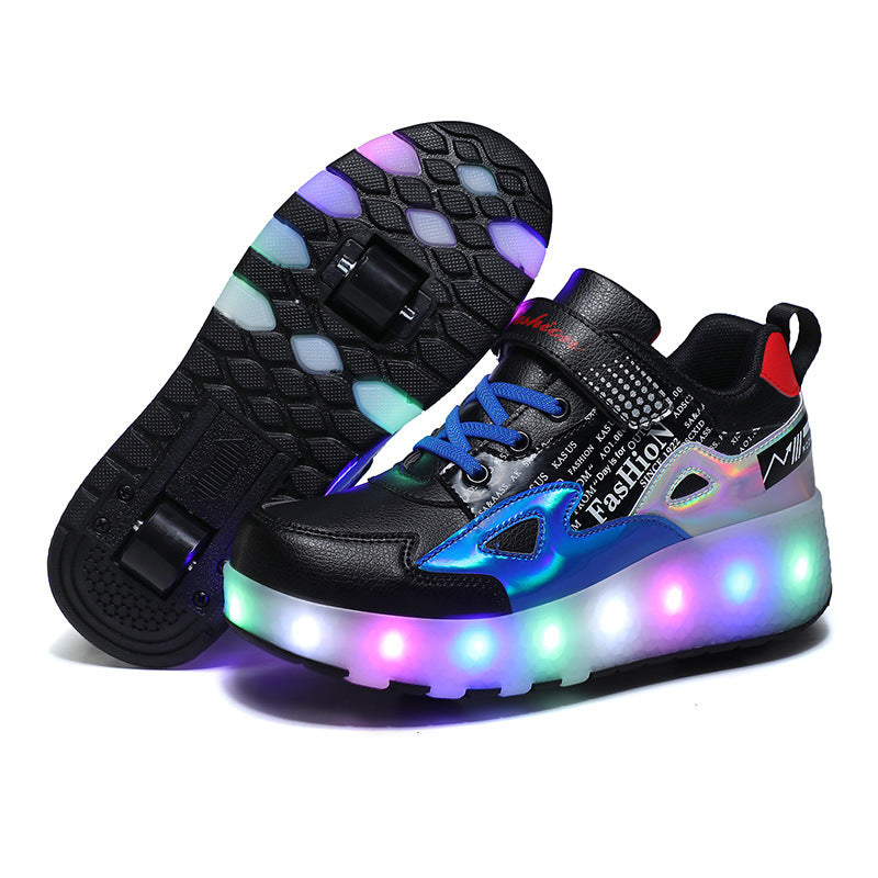 Manufacturers specialize in cross-border two-wheeled Heelys shoes for children, smooth roller shoes, boys and girls, skates, lights, wheel shoes