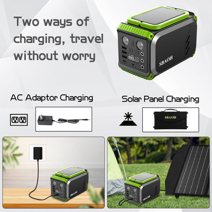 110V Camping Power Station 200 W Solar Generator