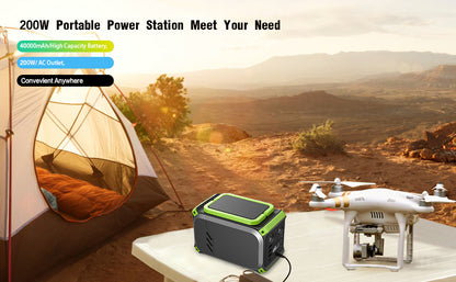 110V Camping Power Station 200 W Solar Generator