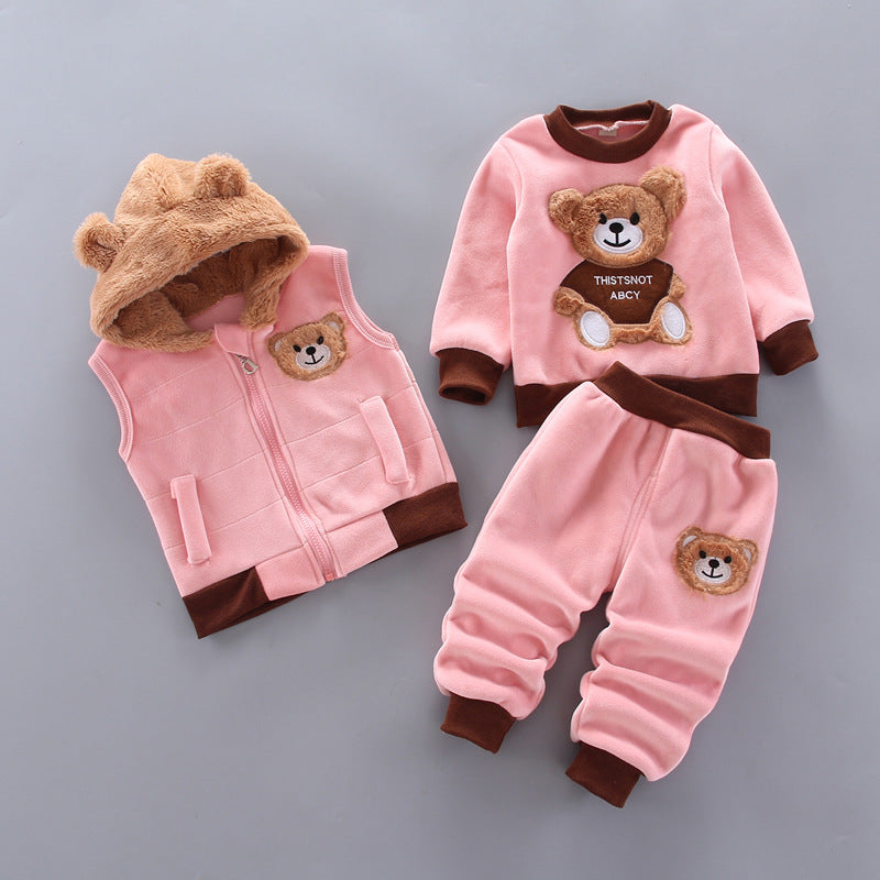Children's clothing 2023 spring new children's clothing baby three-piece suit girls spring clothes spring boys suits